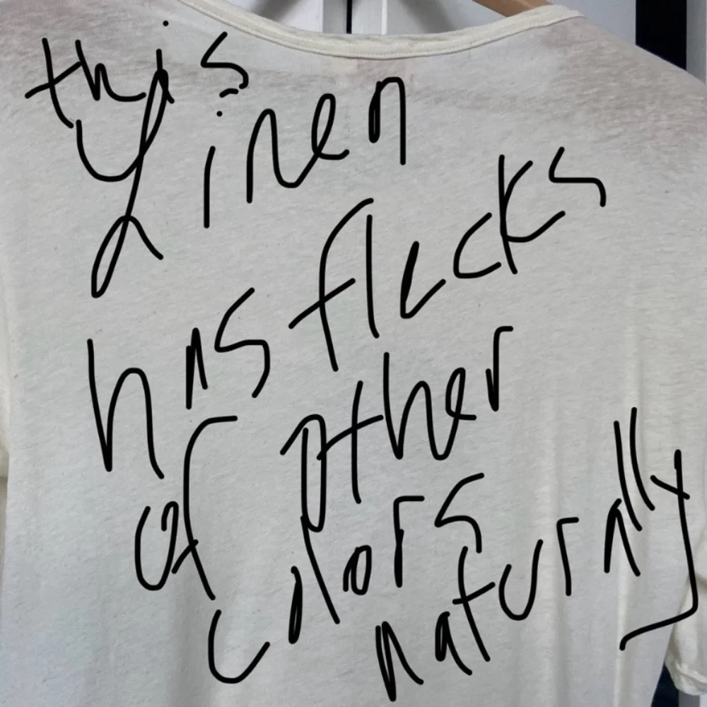 All Things Fabulous - Cotton/Linen Tee Shirt - Made Venice CA - Size S Ivory - Picture 15 of 15